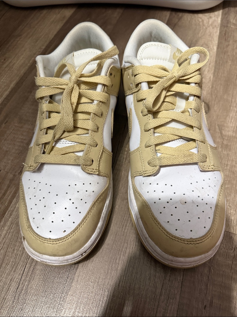Nike Dunks in Cream and White